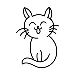 Funny Cat face design for print or use as poster, card, flyer, tattoo or T Shirt