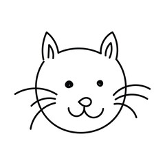 Funny Cat face design for print or use as poster, card, flyer, tattoo or T Shirt
