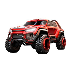 Future 4WD car on transparent background PNG