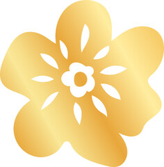 hand-drawn Chinese dragon and flower illustrations in luxurious golden hues