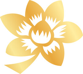 hand-drawn Chinese dragon and flower illustrations in luxurious golden hues