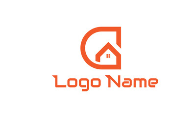 G latter logo house logo designs, real estate icon suitable for info graphics, websites and print media. Vector, flat icon, badges, labels, clip art. Line art style. Thin line design. Color design.
