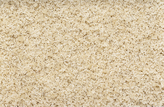 Macro blank photography of unrefined sea salt, coarse, granular, sodium, chloride, mineral, seasoning, condiment, ingredients, whole, organic, traditional
