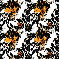 Abstract seamless animal pattern, Mammals Fur. print skins. Predators Camouflage. Cheetah Giraffe Zebra Leopard Tiger Jaguar. Printable Background. Vector illustration