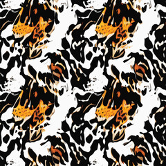Abstract seamless animal pattern, Mammals Fur. print skins. Predators Camouflage. Cheetah Giraffe Zebra Leopard Tiger Jaguar. Printable Background. Vector illustration