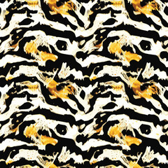 Abstract seamless animal pattern, Mammals Fur. print skins. Predators Camouflage. Cheetah Giraffe Zebra Leopard Tiger Jaguar. Printable Background. Vector illustration
