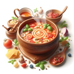 Delicious Spicy Noodles Soup