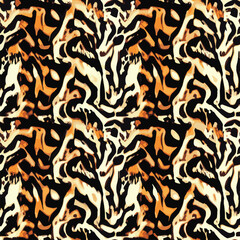 Abstract seamless animal pattern, Mammals Fur. print skins. Predators Camouflage. Cheetah Giraffe Zebra Leopard Tiger Jaguar. Printable Background. Vector illustration