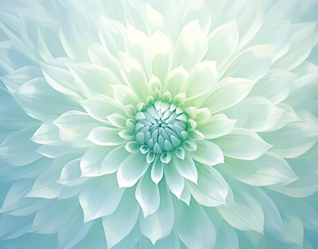 Dahlia flowers are white in the photo with bright lighting. generative AI
