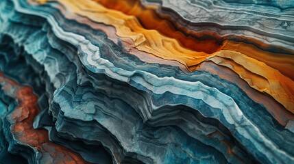 Abstract Geological Layers Contour Lines