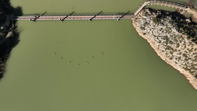 Pantano de Almansa en Albacete a vista de drone