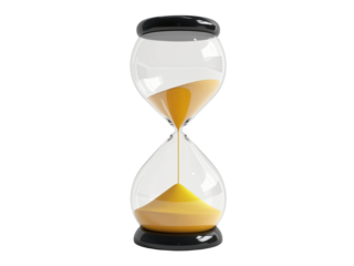 Hourglass isolated on transparent or white background, png