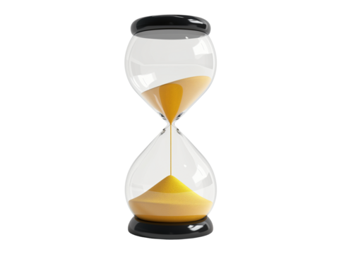 Hourglass isolated on transparent or white background, png - Powered by Adobe