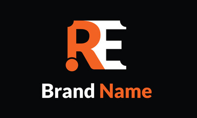 Professional and Minimalist Letter ER RE Logo Design, Editable in Vector Format