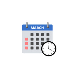 Calendar March icon isolated on transparent background
