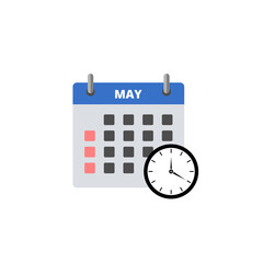 Calendar May icon isolated on transparent background