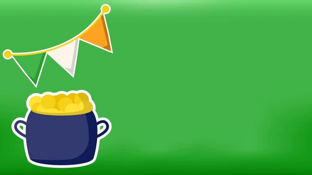 Animated St. Patrick's background with copy space area
suitable for celebrations, presentations, celebrations, commemorations and others
