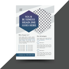 Business flyer with gradient color. Corporate flyer.