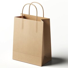 Brown paper bag, mockup, packaging, branding, realistic