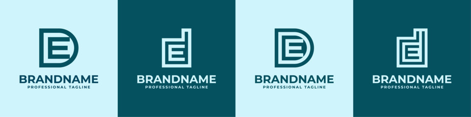 Modern Initials DE Logo, suitable for business with DE or ED initials