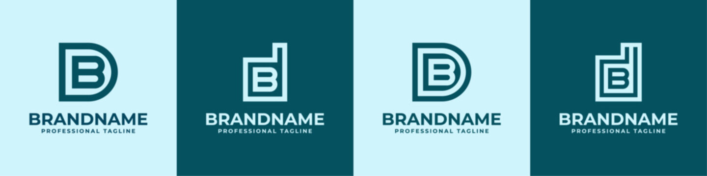 Modern Initials DB Logo, suitable for business with DB or BD initials