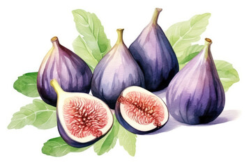 Obraz premium Vibrant Purple Fig: Ripe, Sweet and Fresh, Organic Food Amidst Tropical Background.
