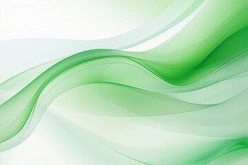 Abstract green and white waves background