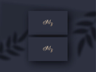 Mz logo design vector image
