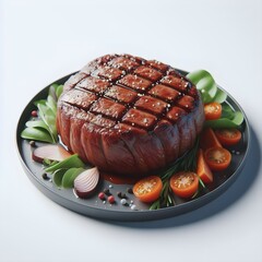Delicious Grilled Barbecue Beef Steak