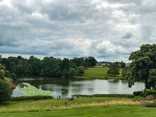 landscape with lake and trees