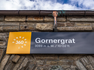 Gornergrat, Switzerland - September 23, 2023: The Gornergrat is a mountain ridge at an altitude of...