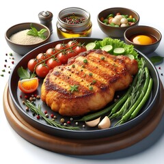 Delicious Grilled Barbecue Chicken Steak