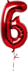 Fototapeta premium red balloon number 6