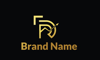 DR RD abstract initials monogram letter text alphabet logo design