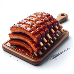 Delicious Grilled Barbecue Beef Ribs Steak