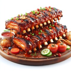 Delicious Grilled Barbecue Beef Ribs Steak