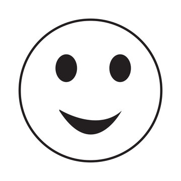 smile line icon. Smile icon vector. Face emoticon sign,eps10