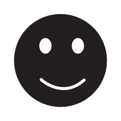 Smile face emoticon or emoji line art vector icon for apps and websites. Replaceable vector design.