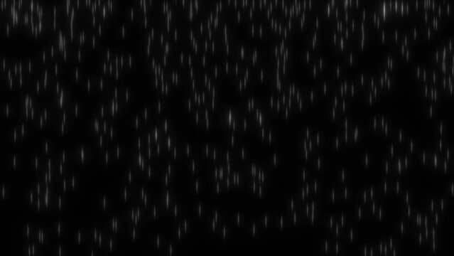 Abstract black background with subtle rain texture animated ideal for overlay effects or dark-themed designs.