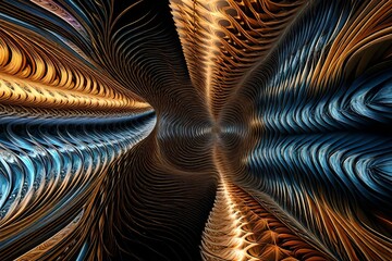 Abstract fractal patterns expanding infinitely