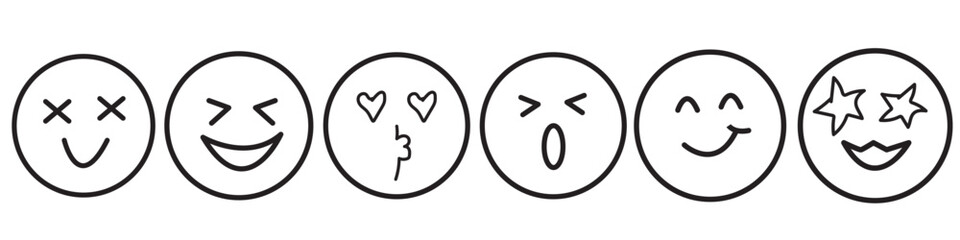 Obraz premium happiness line icon. Happy Emoji Faces Vector Icon for Apps and Websites.