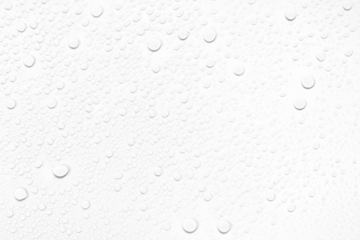 Isolated water drops against transparent background.