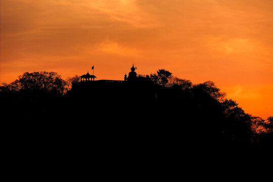 Pune, Maharashtra, India - 23 January 2024 , The Parvati Hill Temple in the city of Pune, India.