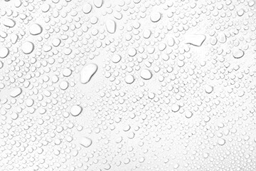 Isolated water drops against transparent background.
