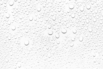Isolated water drops against transparent background.