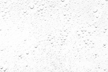 Isolated water drops against transparent background.