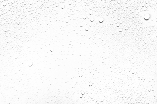 Isolated water drops against transparent background.