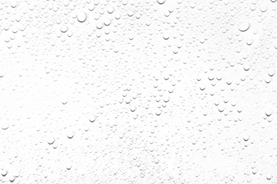 Isolated water drops against transparent background.