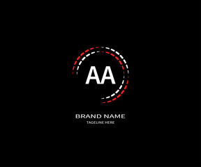 Fototapeta na wymiar AA letter logo Design. Unique attractive creative modern initial AA initial based letter icon logo.