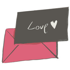 Back to School Thank You Message with Envelope, Love, Heart, Valentine's Day, Mail, Paper, Message, Card, Symbol, Illustration, Note, Vector, Business, Design, Icon, Sky, Post, Christmas, Blackboard, 